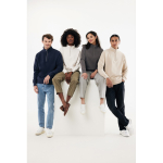 Camisola de meia abertura em algodão reciclado modern fit 300 g/m2 Iqoniq Elgon cor azul-marinho