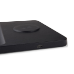 Carregador sem fios de secretária ecológico com tabuleiro organizador cor preto segunda vista