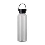Garrafa RPET de design minimalista com tampa de aço e asa 550 ml cor transparente