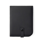 Almofada portátil reciclada com fecho de pressão e design dobrável cor preto