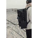 Almofada portátil reciclada com fecho de pressão e design dobrável cor preto vista de ambiente 3