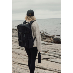 Almofada portátil reciclada com fecho de pressão e design dobrável cor preto vista de ambiente 4