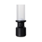 Candeeiro de mesa portátil reciclado com bateria recarregável e regulador cor preto