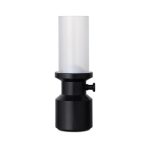 Candeeiro de mesa portátil reciclado com bateria recarregável e regulador cor preto segunda vista