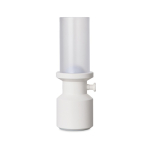 Candeeiro de mesa portátil reciclado com bateria recarregável e regulador cor branco segunda vista