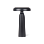 Candeeiro de mesa reciclado com luz quente e branca regulável por toque cor preto