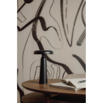 Candeeiro de mesa reciclado com luz quente e branca regulável por toque cor preto vista de ambiente 3