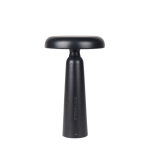 Candeeiro de mesa reciclado com luz quente e branca regulável por toque cor preto vista principal