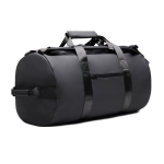 Mochila de fim de semana em poliéster reciclado com alças duplas 35L cor preto segunda vista