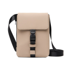 Saco tiracolo urbano reciclado com design leve e acesso lateral cor marfim