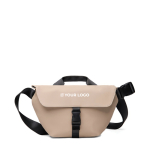 Saco tiracolo urbano em material reciclado com alça ajustável cor marfim vista principal