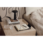 Caderno em pele reciclada com design elegante A5 folhas pautadas cor preto