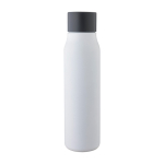 Garrafa térmica de aço inoxidável reciclado com mosquetão 600ml cor branco primeira vista