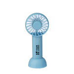 Ventoinha de mão elétrica de 3 velocidades com base removível cor azul-claro vista principal