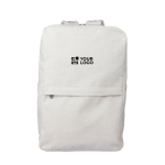 Mochila clássica de poliéster e algodão reciclado para portátil 15'' cor bege vista principal