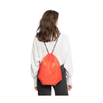 Mochila de cordas em poliéster com cantos e cordas pretas segunda vista