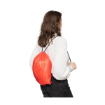 Mochila de cordas em poliéster com cantos e cordas pretas terceira vista