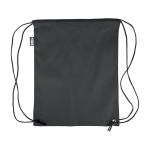 Mochila de cordas em poliéster com cantos e cordas pretas cor preto segunda vista