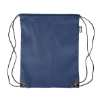 Mochila de cordas em poliéster com cantos e cordas pretas cor azul primeira vista