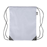 Mochila de cordas em poliéster com cantos e cordas pretas cor cinzento primeira vista