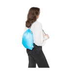 Mochila de cordas em poliéster com cantos e cordas pretas terceira vista