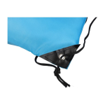 Mochila de cordas em poliéster com cantos e cordas pretas sexta vista