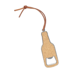 Abre-garrafas de cortiça em forma de garrafa com cordão para pendurar terceira vista