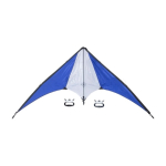 Papagaio de poliéster 160 cm de largura com duas asas de plástico cor azul ultramarino primeira vista