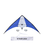 Papagaio de poliéster 160 cm de largura com duas asas de plástico cor azul ultramarino vista principal