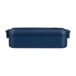 Lancheira de plástico apta para micro-ondas com fecho de encaixe 800ml cor azul primeira vista