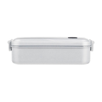 Lancheira de plástico apta para micro-ondas com fecho de encaixe 800ml cor branco primeira vista