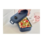 Lancheira de plástico apta para micro-ondas com fecho de encaixe 800ml sexta vista