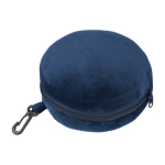 Conjunto de viagem com almofada e máscara em algodão e poliéster cor azul primeira vista