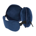 Conjunto de viagem com almofada e máscara em algodão e poliéster primeira vista