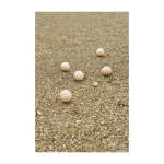 Jogo de petanca com bolas de madeira em saco de algodão décima vista