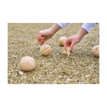 Jogo de petanca com bolas de madeira em saco de algodão nona vista