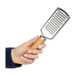 Ralador de aço inoxidável com cabo de madeira personalizável segunda vista