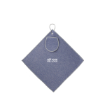 Toalha de RPET especial para golfe com bolso para uma bola cor azul ultramarino vista principal