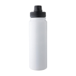Garrafa de inox de parede dupla com tampa suporte de telemóvel 800ml cor branco primeira vista