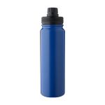 Garrafa de inox de parede dupla com tampa suporte de telemóvel 800ml cor azul ultramarino primeira vista