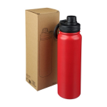 Garrafa de inox de parede dupla com tampa suporte de telemóvel 800ml décima primeira vista