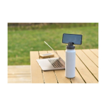 Garrafa de inox de parede dupla com tampa suporte de telemóvel 800ml