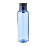 Garrafa de RPET com detalhe em bambu e alça na tampa 750ml cor azul ultramarino primeira vista