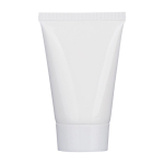 Protetor solar SPF30 e aroma a baunilha em tubo branco cor branco primeira vista