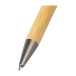 Caneta tátil de bambu com spinner na parte superior tinta azul sexta vista