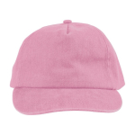 Boné de 5 painéis em várias cores com efeito lavado 240 g/m2 cor cor-de-rosa primeira vista