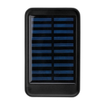 Bateria externa solar de alumínio com bordas coloridas 4.000 mAh cor preto primeira vista