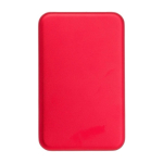 Bateria externa solar de alumínio com bordas coloridas 4.000 mAh cor vermelho segunda vista