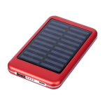 Bateria externa solar de alumínio com bordas coloridas 4.000 mAh terceira vista