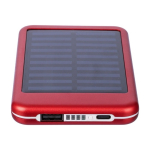 Bateria externa solar de alumínio com bordas coloridas 4.000 mAh quarta vista